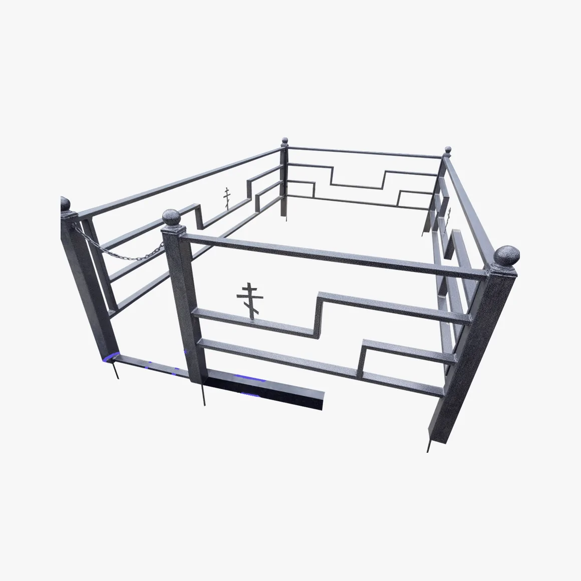 православная ограда из металла на могилу